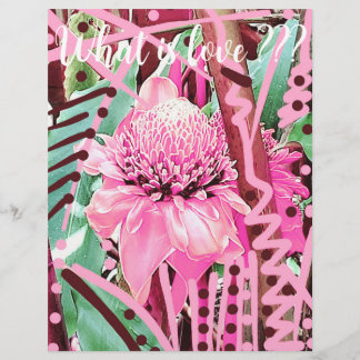 Prospectus 21,6 Cm X 24,94 Cm Flore tropicale de la vie Mariage Love Flyer