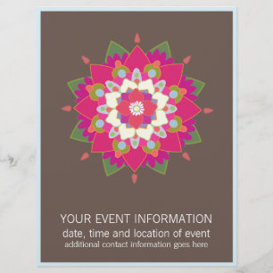 Prospectus 21,6 Cm X 24,94 Cm Flower Mandala Flyer