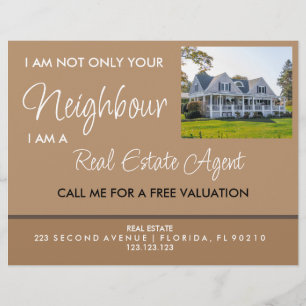 Prospectus 21,6 Cm X 24,94 Cm Flyer agent de marketing immobilier
