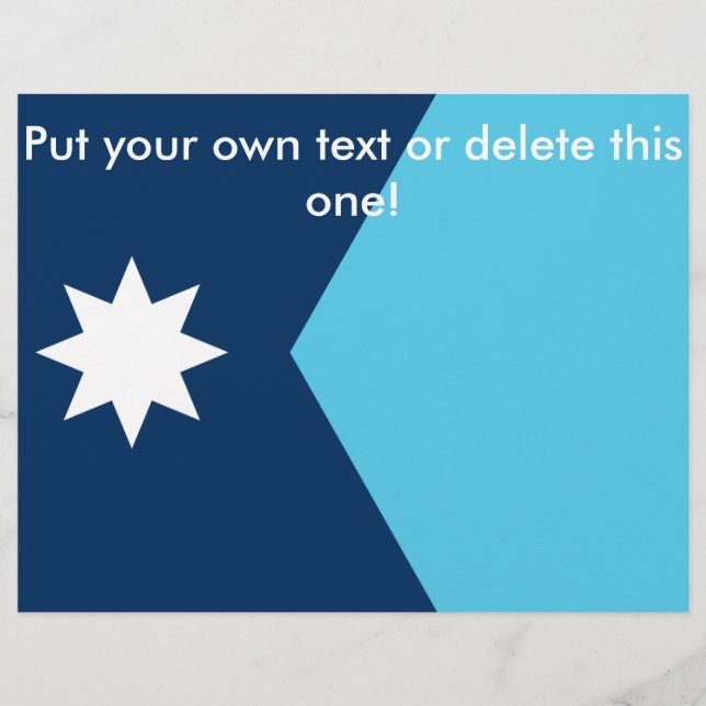 Prospectus 21,6 Cm X 24,94 Cm Flyer avec Drapeau du Minnesota, États-Unis (Devant)