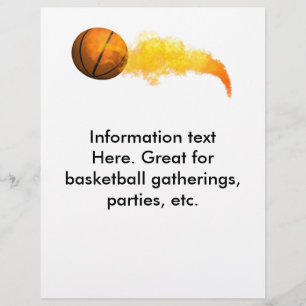 Prospectus 21,6 Cm X 24,94 Cm Flyer Basketball, pour les fêtes, les rassemblemen