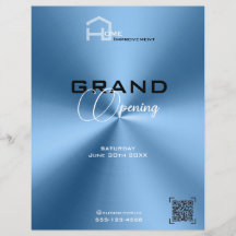 Flyer bleu minimaliste simple et moderne