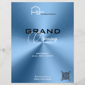 Prospectus 21,6 Cm X 24,94 Cm Flyer bleu minimaliste simple et moderne