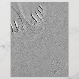 Prospectus 21,6 Cm X 24,94 Cm flyer coeur et pieds de sable