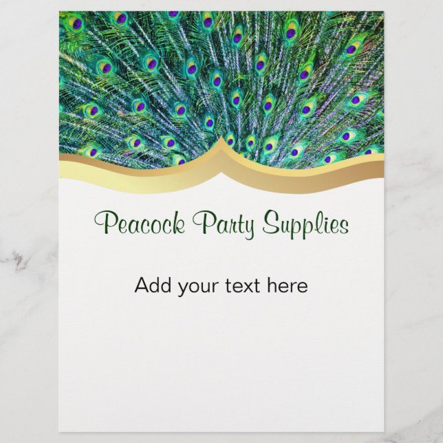 Prospectus 21,6 Cm X 24,94 Cm Flyer commercial Peacock Feather (Devant)