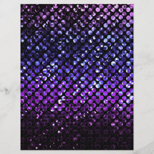 Prospectus 21,6 Cm X 24,94 Cm Flyer Cristal Violet Strass Bling
