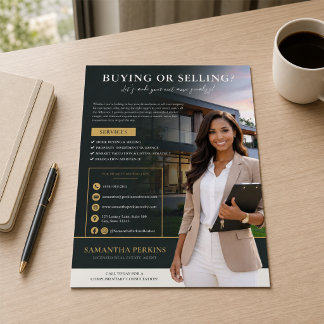 Prospectus 21,6 Cm X 24,94 Cm Flyer d'agent immobilier | Marketing moderne pour