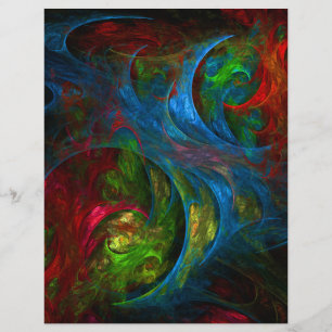 Prospectus 21,6 Cm X 24,94 Cm Flyer d'art abstrait Genesis Blue