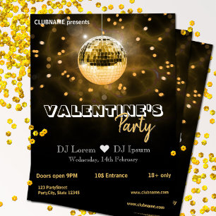 Prospectus 21,6 Cm X 24,94 Cm Flyer de fête de la Saint-Valentin Boule à Facette
