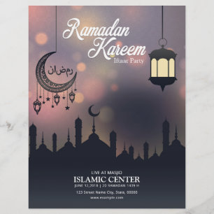 Prospectus 21,6 Cm X 24,94 Cm Flyer de la partie Iftaar Ramadan Kareem