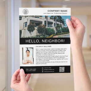 Prospectus 21,6 Cm X 24,94 Cm Flyer de marketing pour courtier immobilier agent