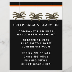 Prospectus 21,6 Cm X 24,94 Cm Flyer d'événement Halloween