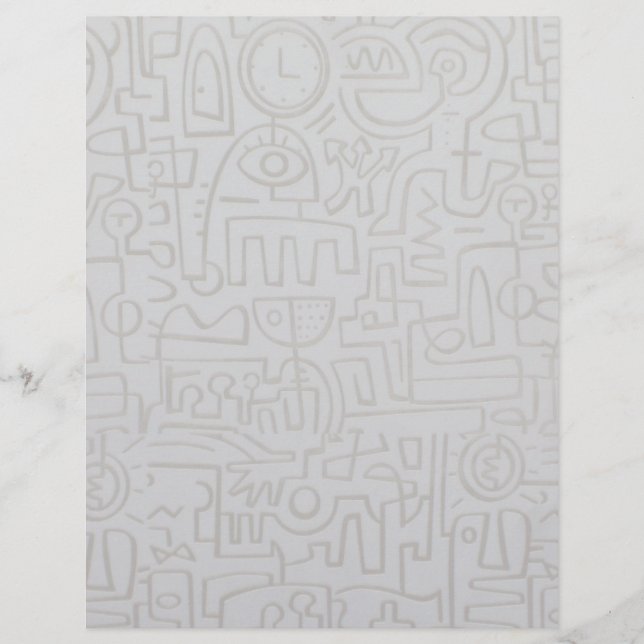 Prospectus 21,6 Cm X 24,94 Cm Flyer Graffiti Abstrait (Devant)