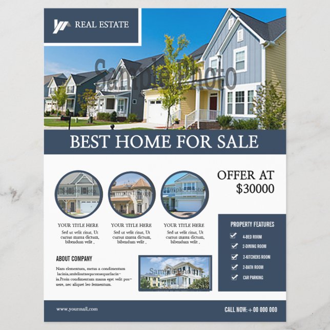 Prospectus 21,6 Cm X 24,94 Cm Flyer immobilier (Devant)