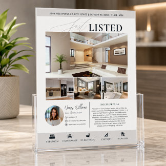 Prospectus 21,6 Cm X 24,94 Cm Flyer Immobilier | Marketing de l'Agent Immobilier
