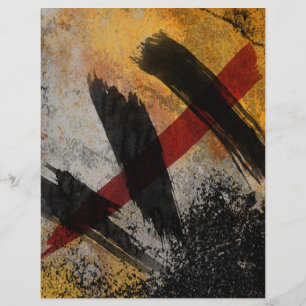 Prospectus 21,6 Cm X 24,94 Cm Flyer, La Cicatrice, Peinture Abstraite Numérique