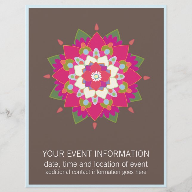 Prospectus 21,6 Cm X 24,94 Cm Flyer Mandala (Devant)