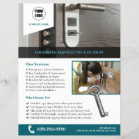 Flyer personnalisé Locksmith Services