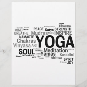 Prospectus 21,6 Cm X 24,94 Cm Flyer personnalisé YOGA