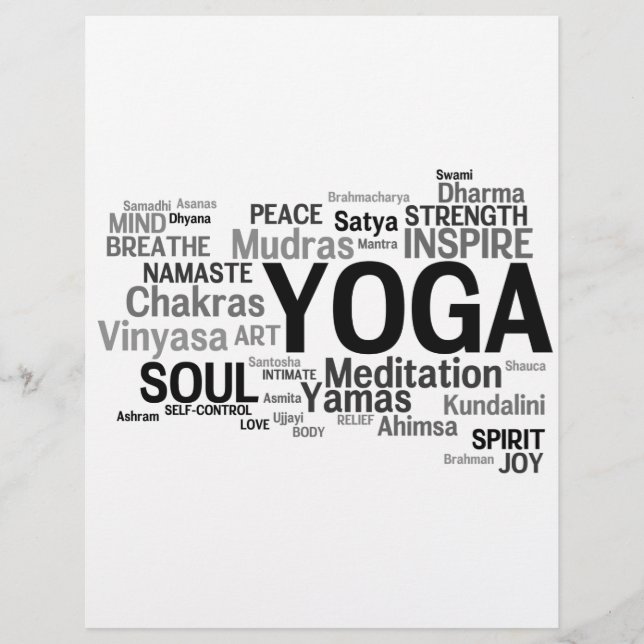 Prospectus 21,6 Cm X 24,94 Cm Flyer personnalisé YOGA (Devant)