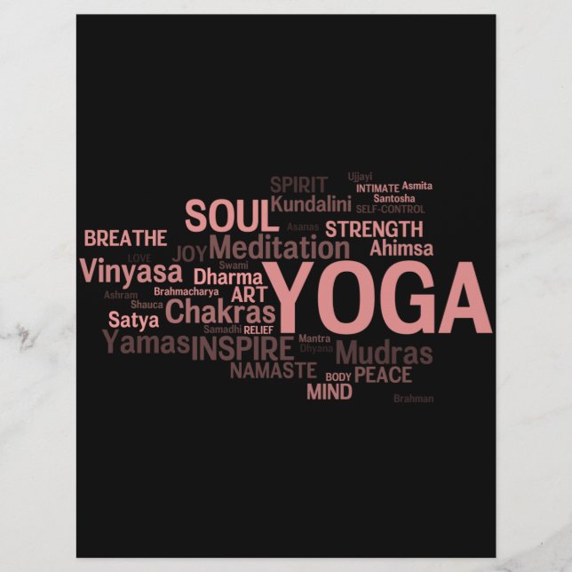 Prospectus 21,6 Cm X 24,94 Cm Flyer personnalisé YOGA (Devant)