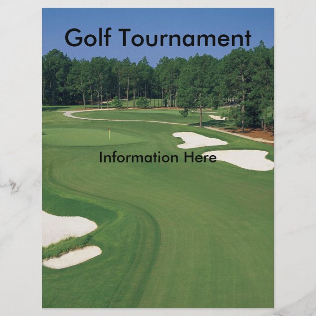 Prospectus 21,6 Cm X 24,94 Cm Flyer Tournoi de golf (Devant)