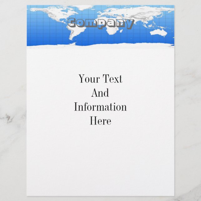 Prospectus 21,6 Cm X 24,94 Cm Flyer World Map (Devant)