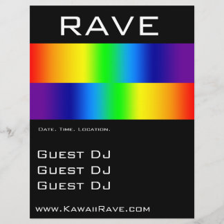 Prospectus 21,6 Cm X 24,94 Cm Flyers de rave personnalisés Rainbow Prism
