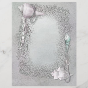 Prospectus 21,6 Cm X 24,94 Cm Flyers Perles Coquillages de mer Plage