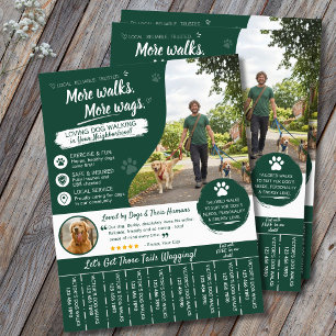 Prospectus 21,6 Cm X 24,94 Cm Flyers pour entreprise de gardiennage de chiens et