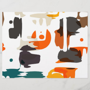 Prospectus 21,6 Cm X 24,94 Cm Formes en couleurs rétro conception abstraite
