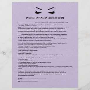Prospectus 21,6 Cm X 24,94 Cm FORMULAIRE DE CONSENTEMENT D'EXTENSION EN cuir LIL
