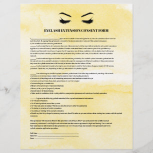 Prospectus 21,6 Cm X 24,94 Cm FORMULAIRE DE CONSENTEMENT D'EXTENSION JAUNE Glamo