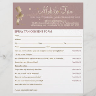 Prospectus 21,6 Cm X 24,94 Cm Formulaire d'exemption de consentement rose pour l