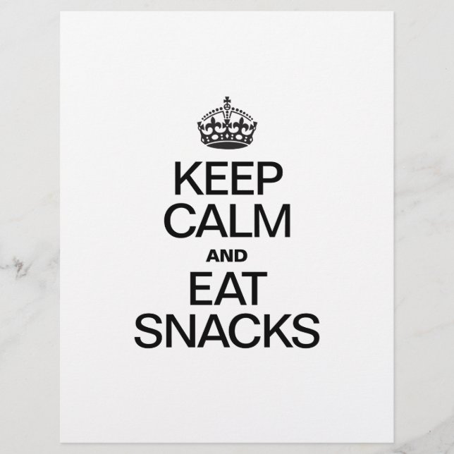 PROSPECTUS 21,6 CM X 24,94 CM GARDEZ LE CALME ET MANGEZ DES SNACKS (Devant)