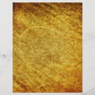 PROSPECTUS 21,6 CM X 24,94 CM GOLDEN TREASURE GRUNGE FLORAL ARRIÈRE - PLANS MODÈ