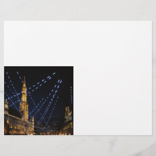 Prospectus 21,6 Cm X 24,94 Cm Grand place à Bruxelles, ajoutez votre texte