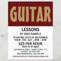 Gras moderne, leçons de guitare publicité