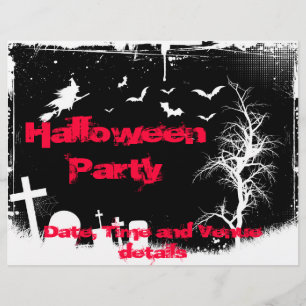 Prospectus 21,6 Cm X 24,94 Cm Grunge Halloween Party flyer