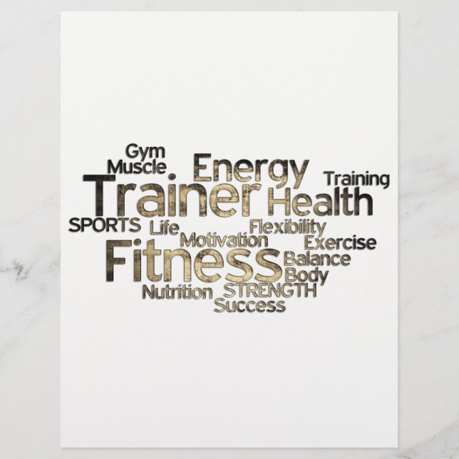 Prospectus 21,6 Cm X 24,94 Cm Grungy Personal Trainer Flyer (Devant)