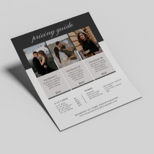 Prospectus 21,6 Cm X 24,94 Cm Guide de tarification de la photographie familiale