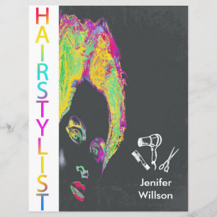 Prospectus 21,6 Cm X 24,94 Cm Hairstylist Flyer