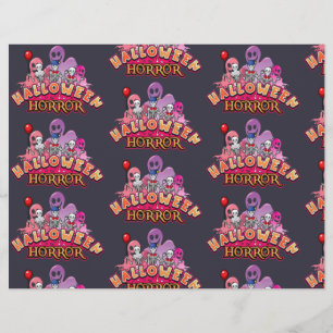 Prospectus 21,6 Cm X 24,94 Cm Halloween Clowns effrayants Horreur Scrapbook Papi