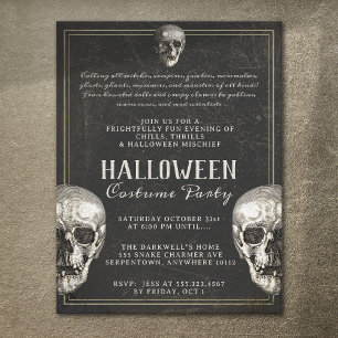 Prospectus 21,6 Cm X 24,94 Cm Halloween Vintage crâne adulte