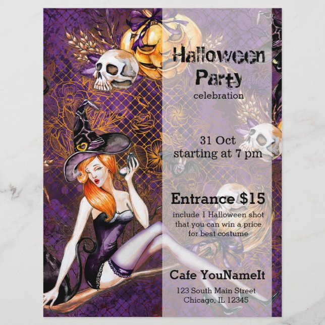 Prospectus 21,6 Cm X 24,94 Cm Halloween Witch (Devant)