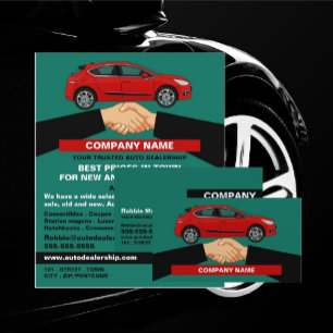 Prospectus 21,6 Cm X 24,94 Cm Handshake Design, concessionnaire automobile Publi