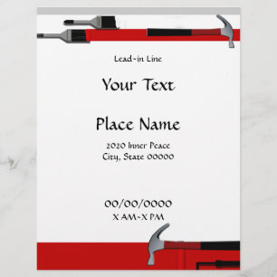 Prospectus 21,6 Cm X 24,94 Cm Handyman Carpenter Peintre Flyer