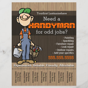 Prospectus 21,6 Cm X 24,94 Cm Handyman.Carpenter.PlumberPainter.Odd jobs
