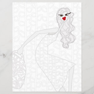 Prospectus 21,6 Cm X 24,94 Cm Happy Girl Dancing Coloring Flyer Paper