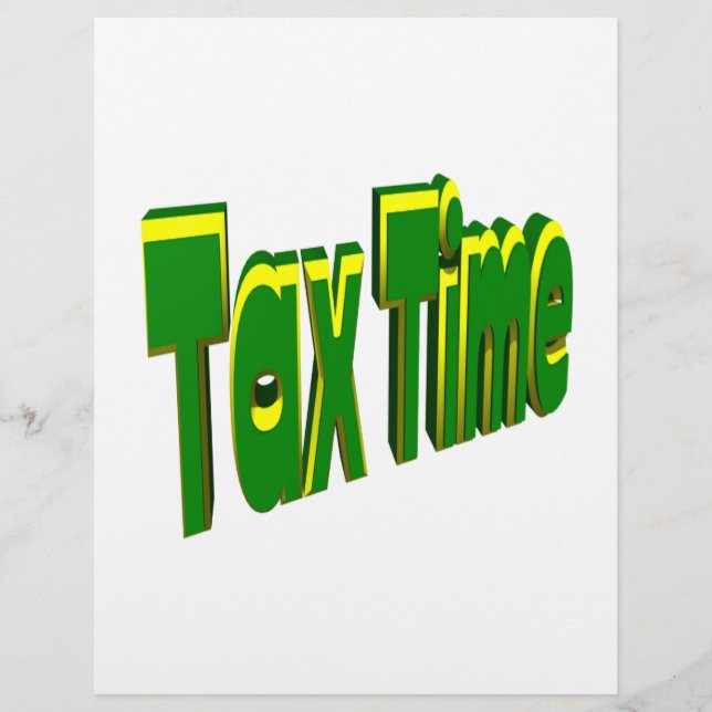 Prospectus 21,6 Cm X 24,94 Cm Heure de taxe (Devant)